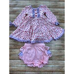 Smocked Sweets Lavender Love Story Dress with Bloomers 2/3